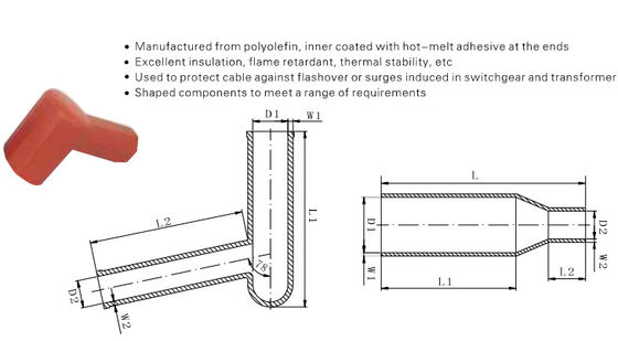 Chất chống cháy giảm nhiệt góc phải / In-line Bushing Boot