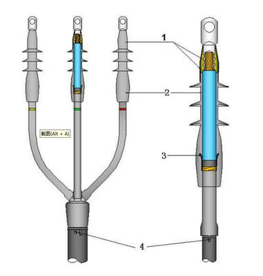 Thiết bị kết thúc thu hẹp lạnh bằng cao su silicone lỏng lên đến 42 kV Dễ lắp đặt Thiết bị ghép thu hẹp lạnh