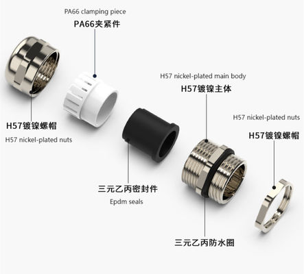 Nickel tráng đồng cáp tuyến IP68 kết nối chống nước